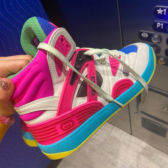 Gucci Basketball Sneakers Multicolored. - Picture 4 of 7